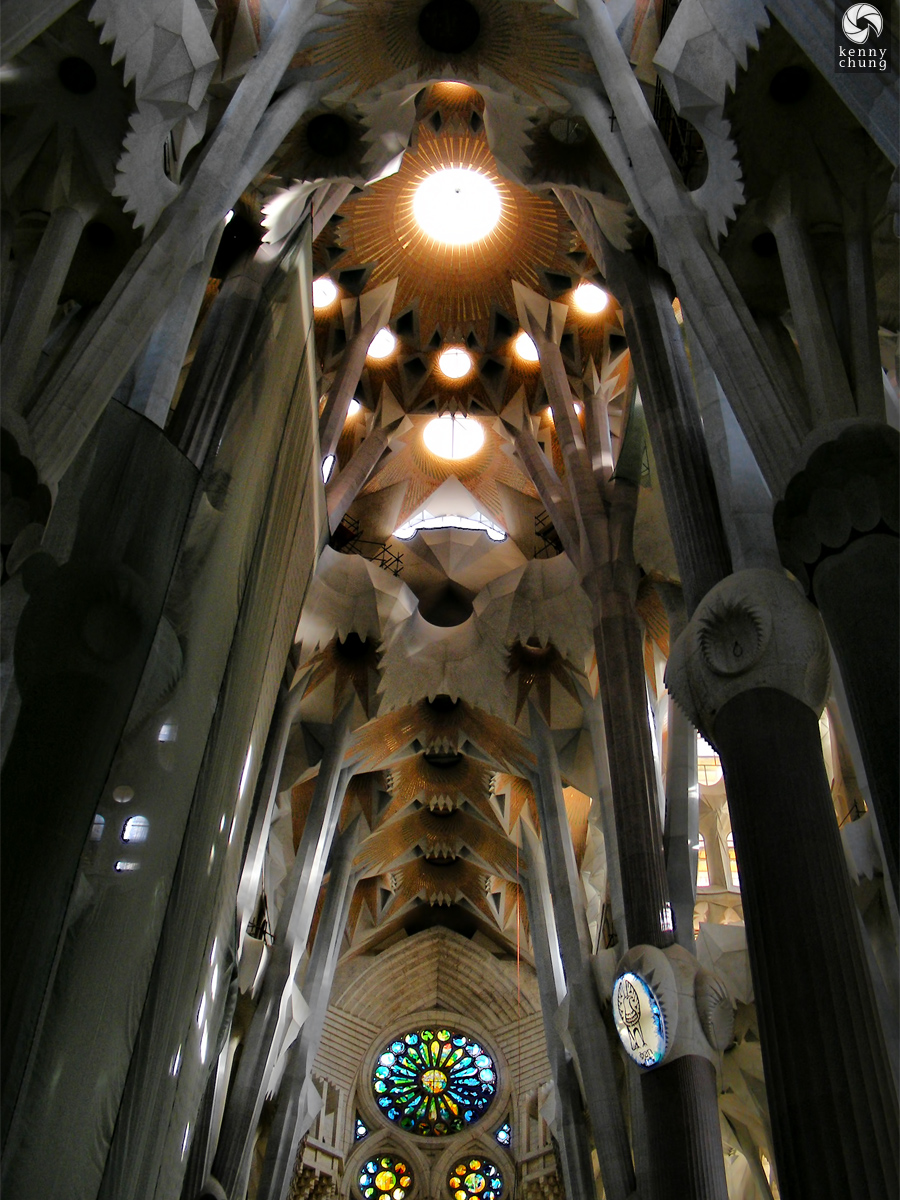 Sagrada Família interior ceiling