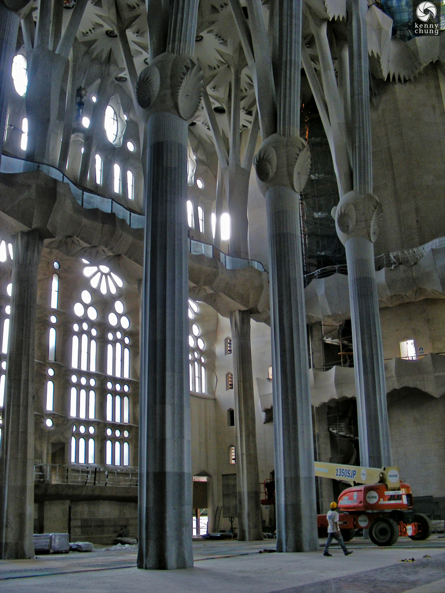 Sagrada Família inner construction