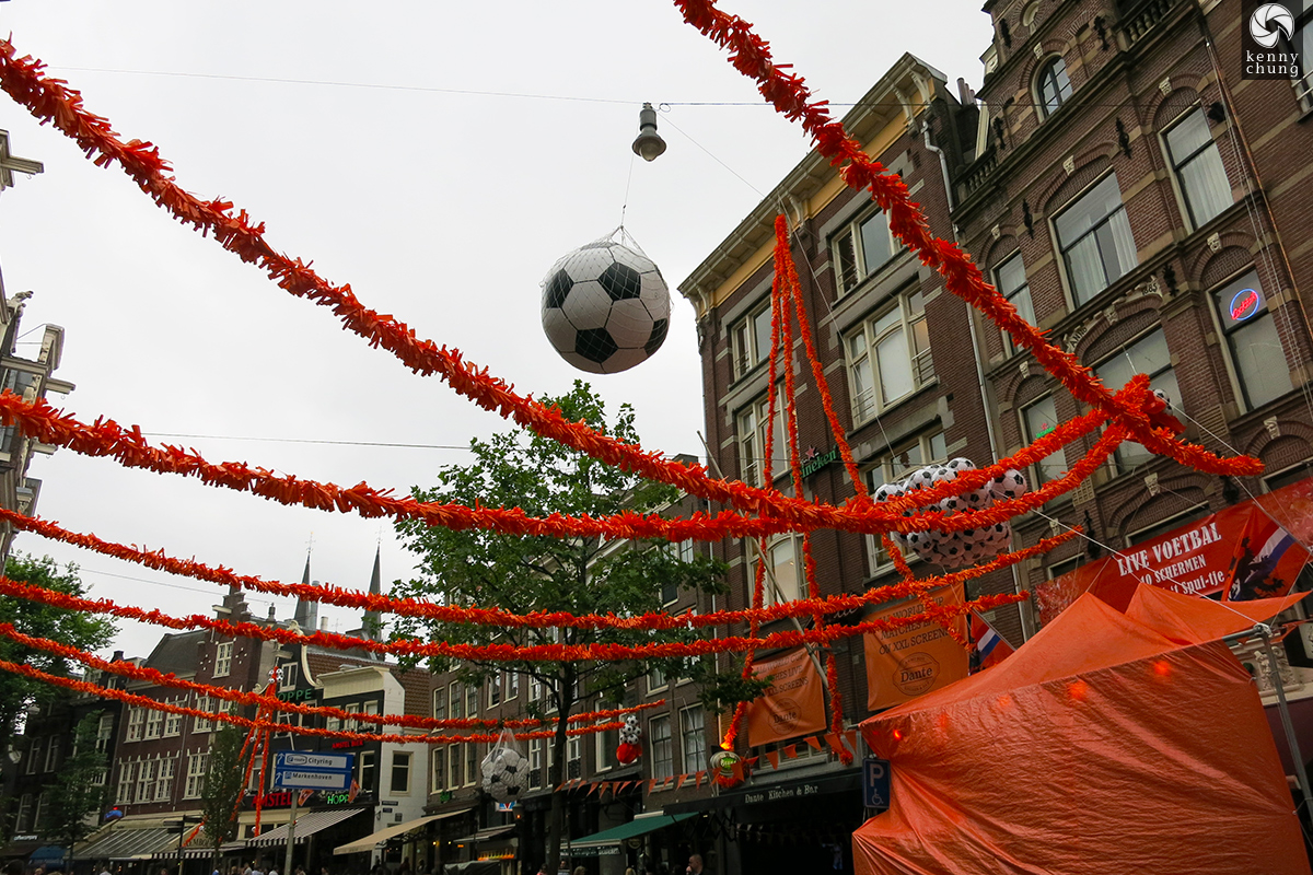 World Cup decorations in Amsterdam