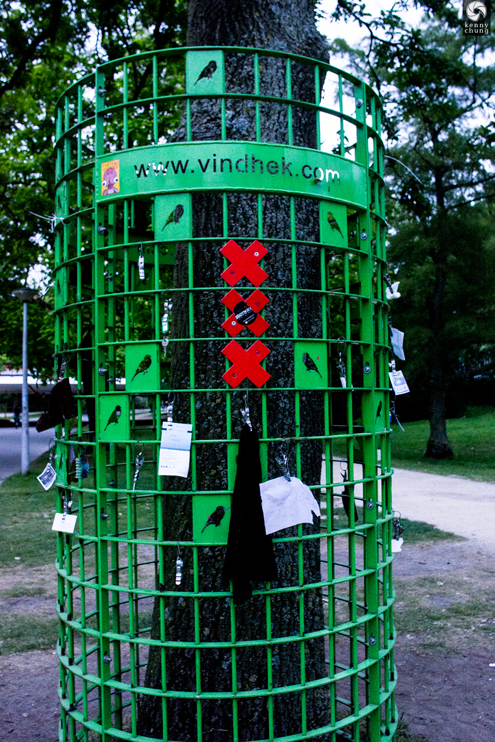 Vindhek tree fence in Vondelpark, Amsterdam