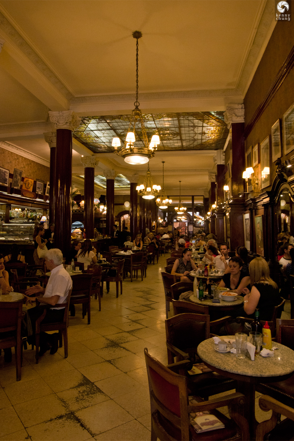 Interior shot of Cafe Tortoni