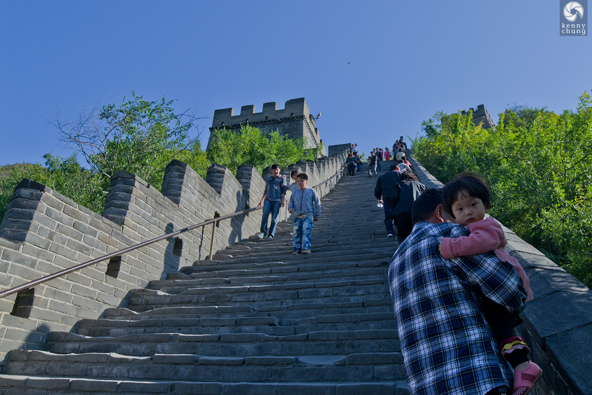 Baby at the Great Wall of China