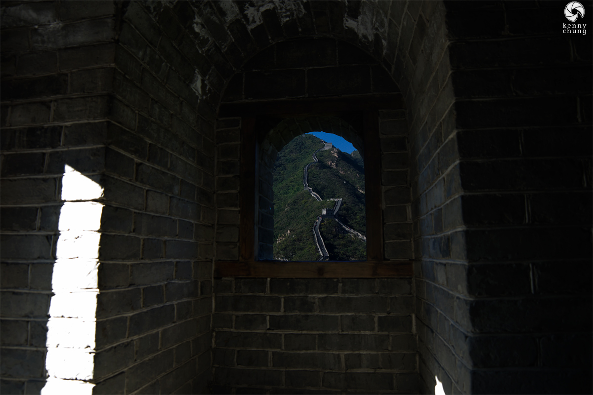A window at the Great Wall of China