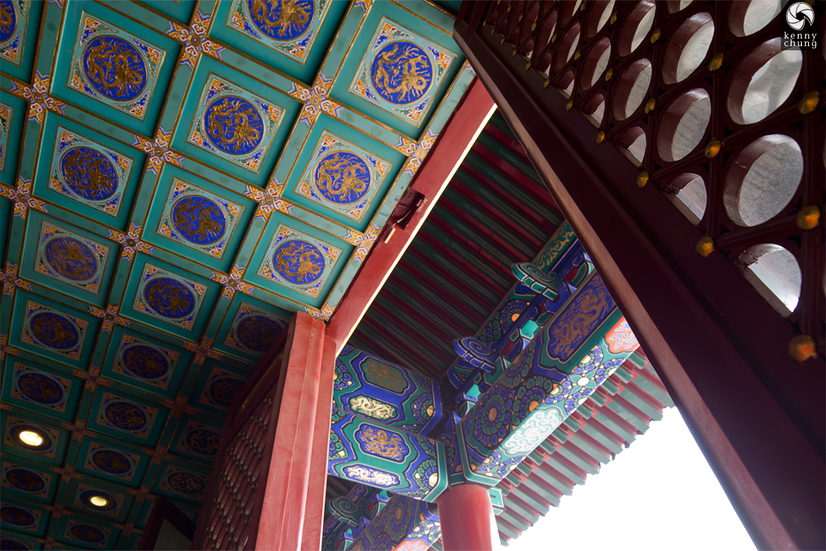 The painted interior of the Temple of Heaven in Beijing