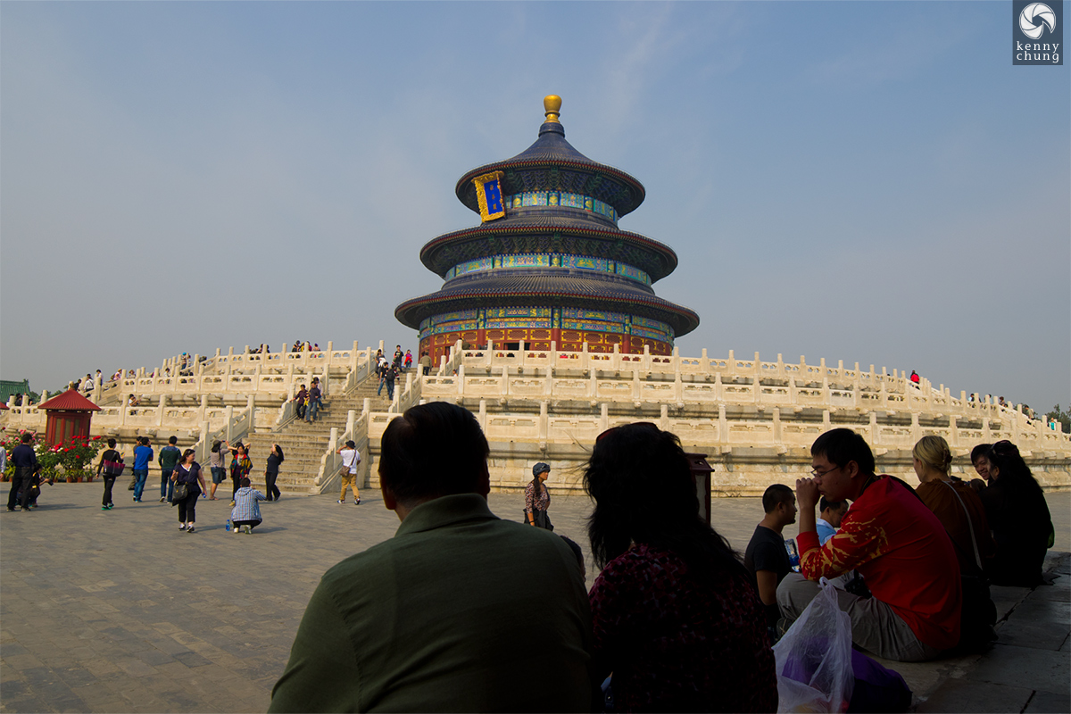 Tourists at the Temple of Heaven in Beijing