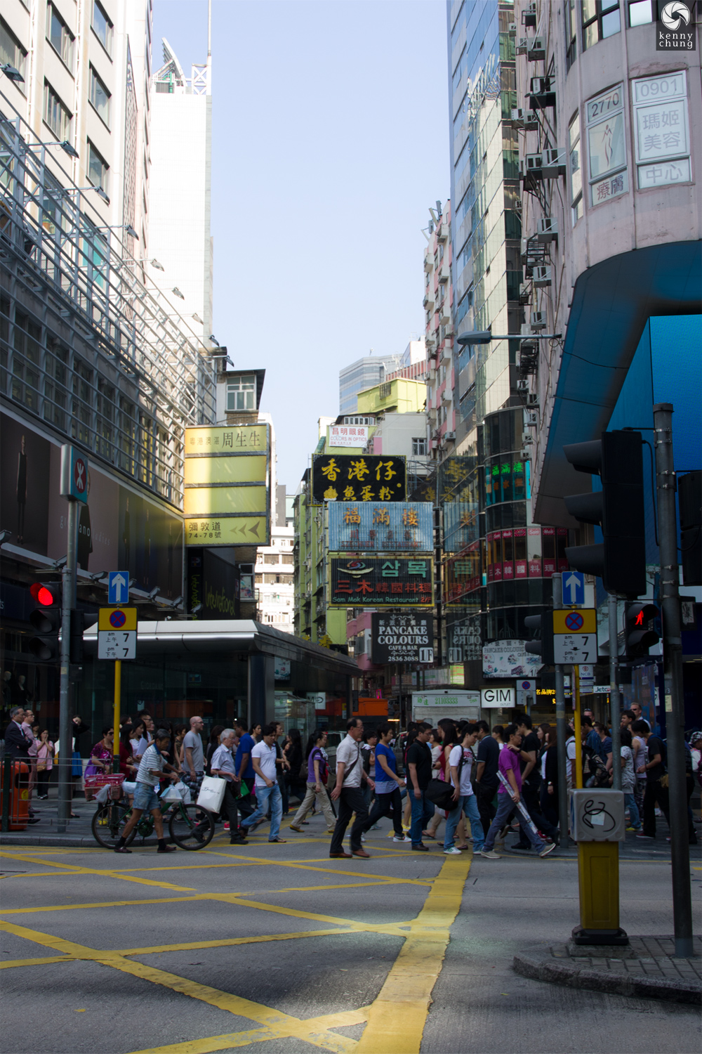 A busy intersection in Causeway Bay, Hong Kong