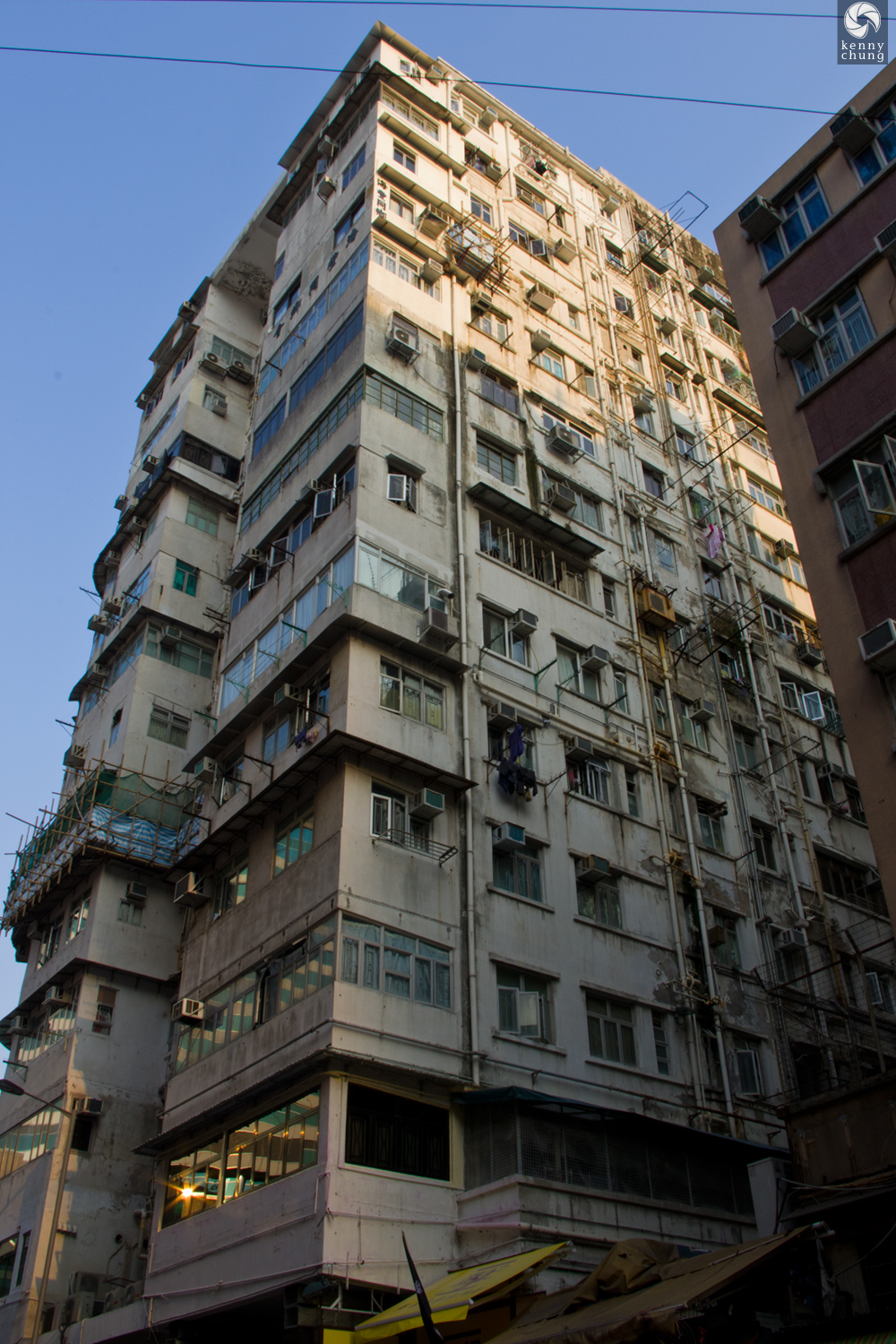 An older style building in Mong Kok, Hong Kong