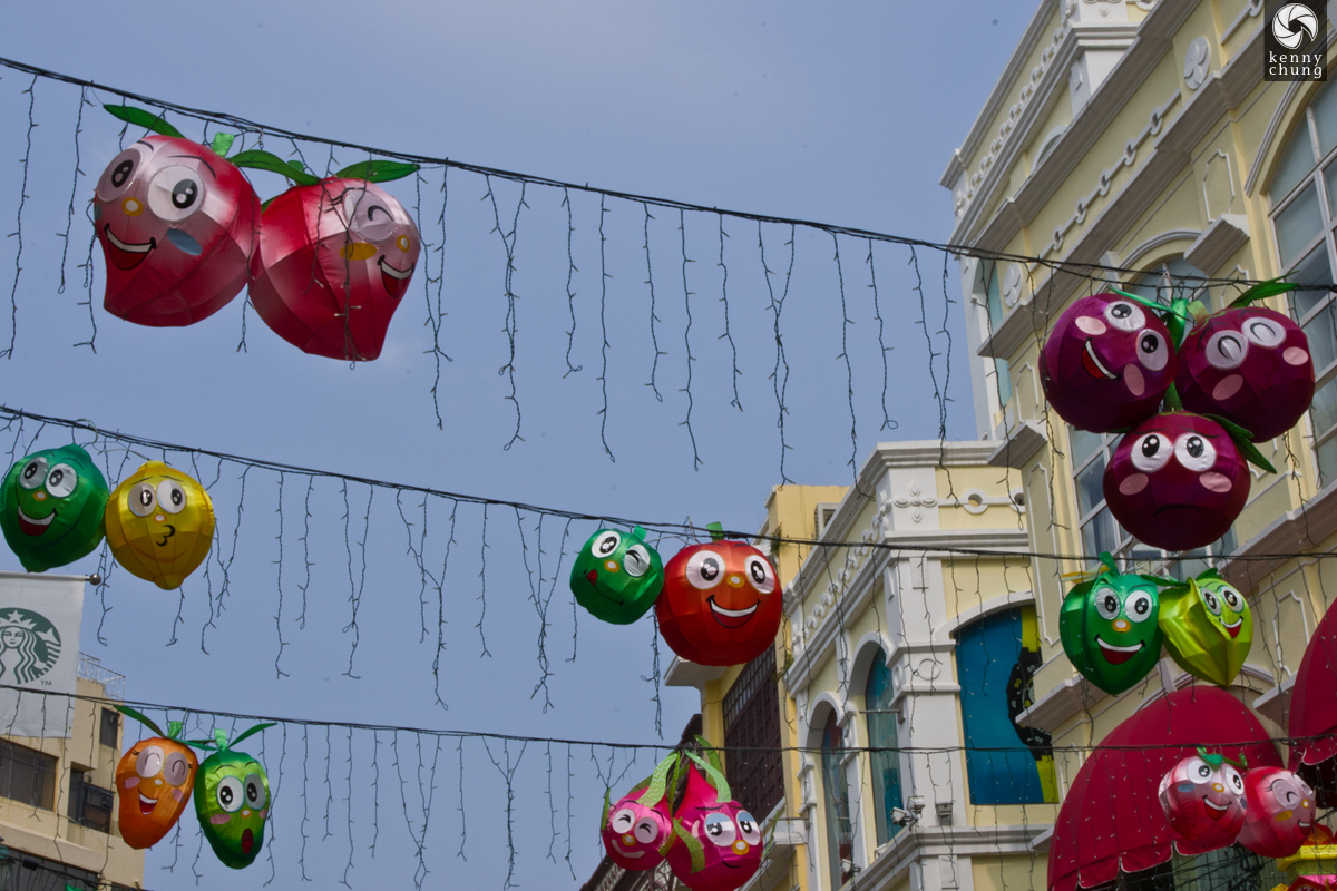 Fruit lanterns in Macau for the Mid-Autumn Festival