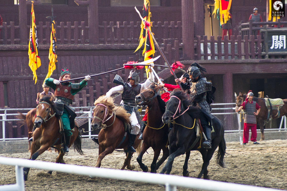 Horse show at Three Kingdoms City in Wuxi, China