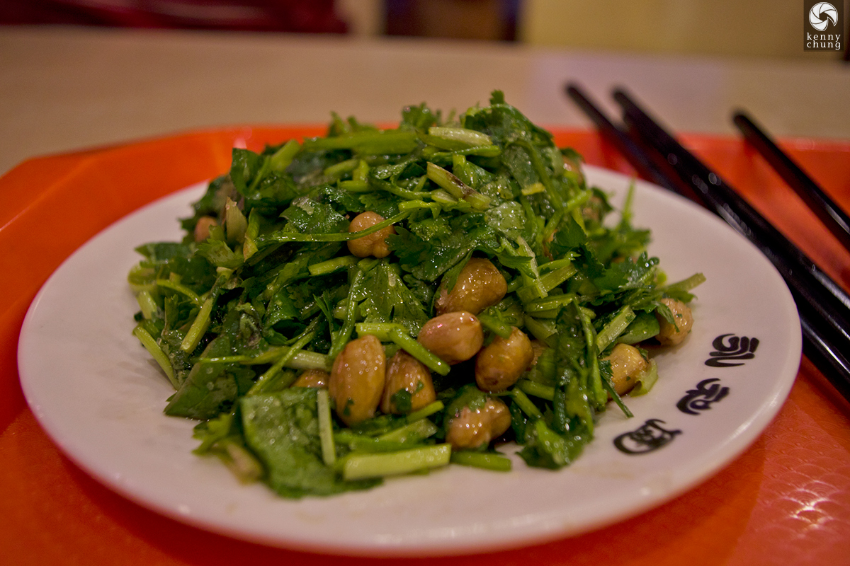 Vegetables and nuts dish in Shanghai