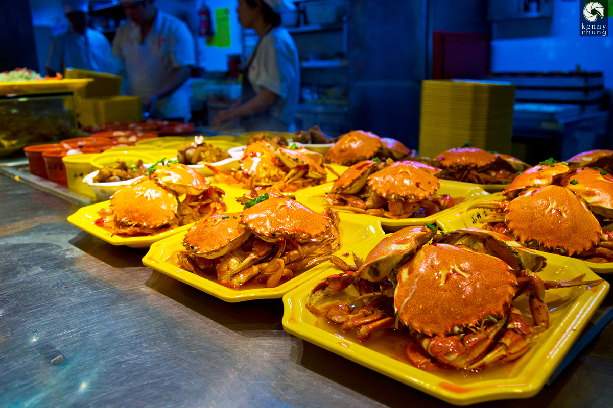 Cooked crabs in Shanghai