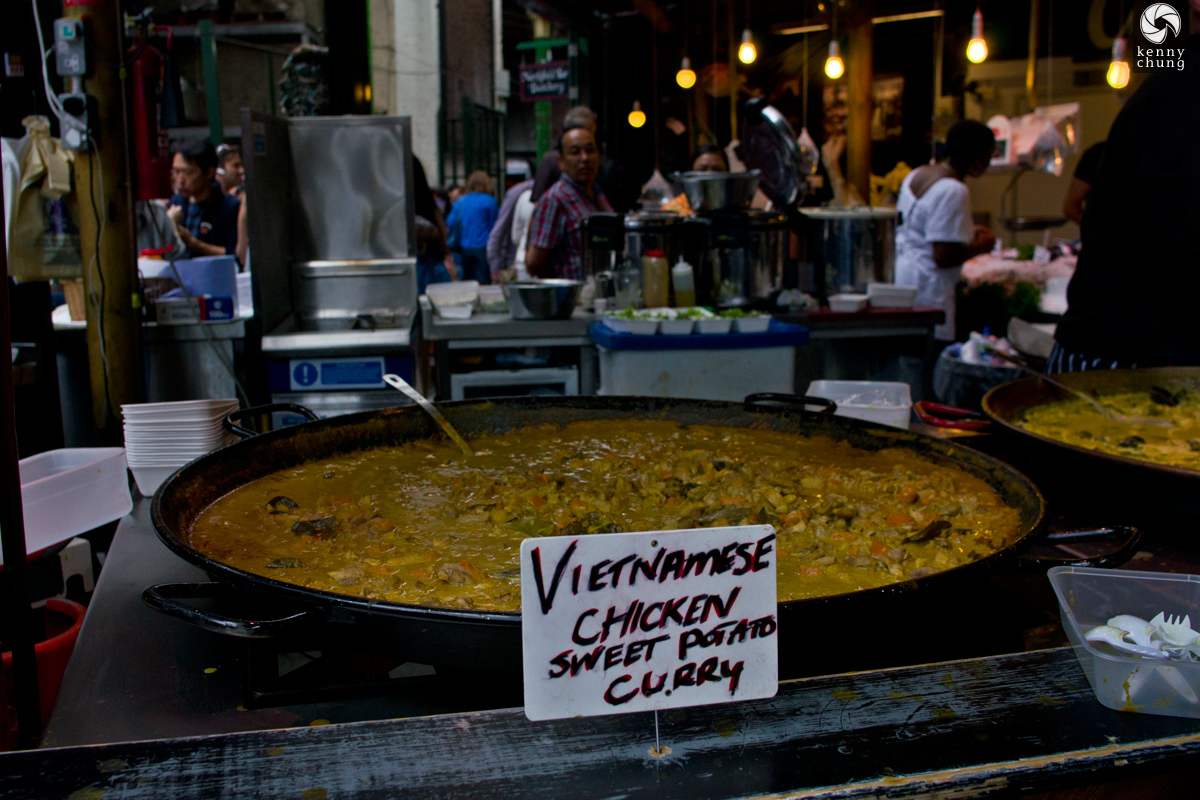Vietnamese chicken and and sweet potato curry at Borough Market, London