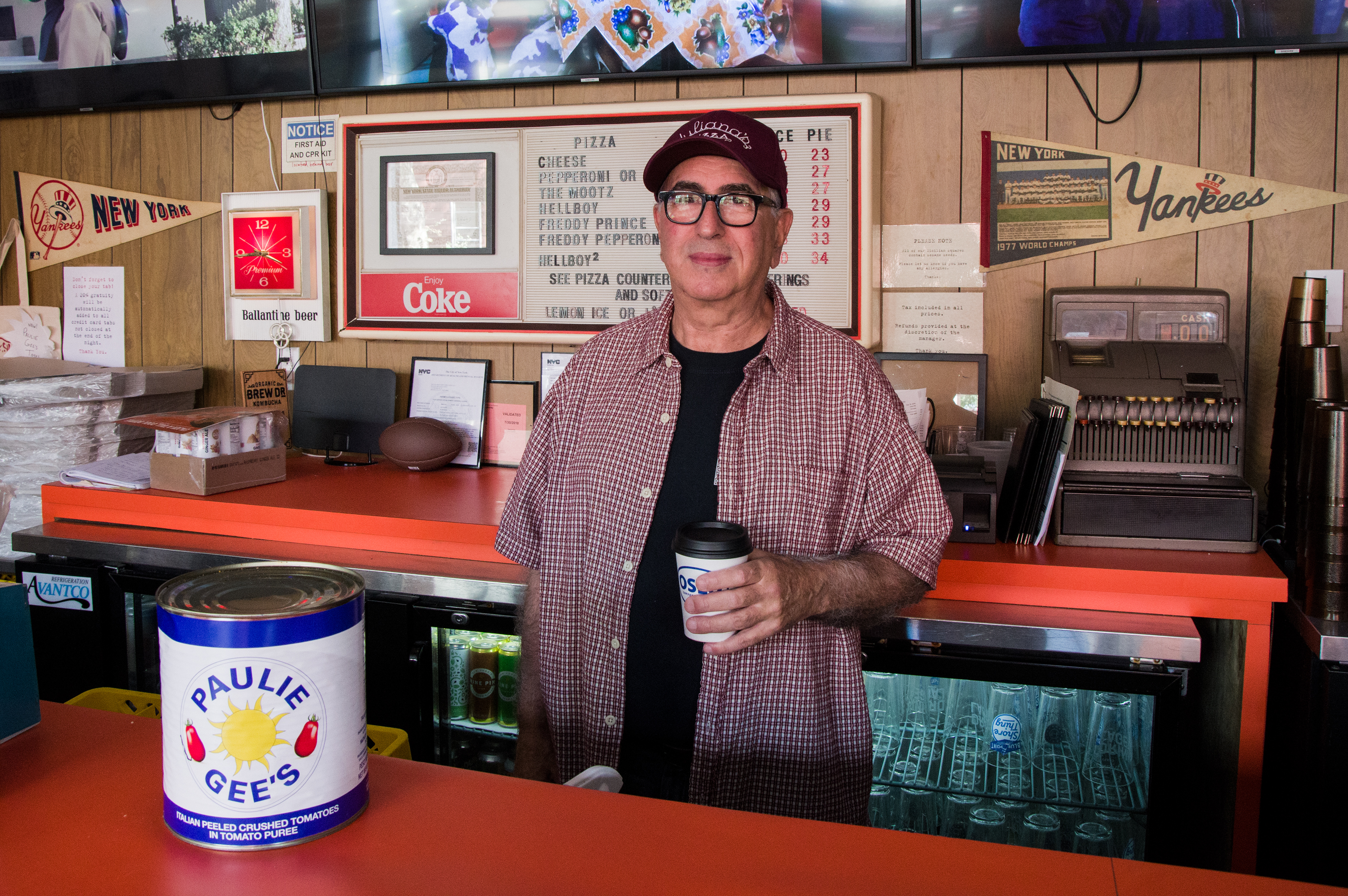Paulie Giannone behind the bar at Paulie Gee's Slice Shop