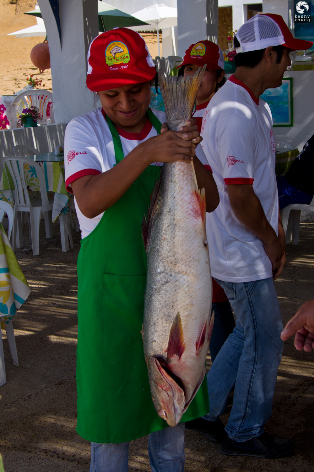 Fresh fish at La Tia Fela in Paracas, Peru