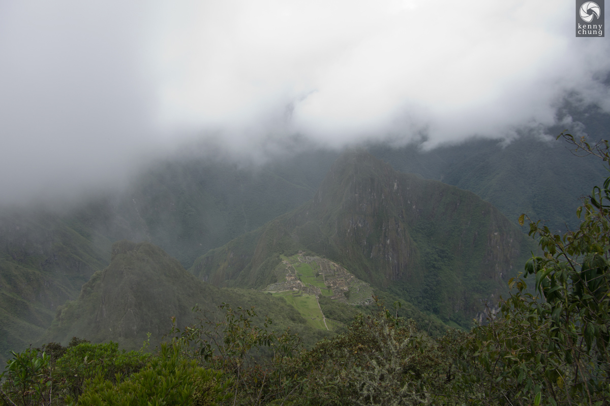 View of Machu Picchu from Huayna Picchu mountain
