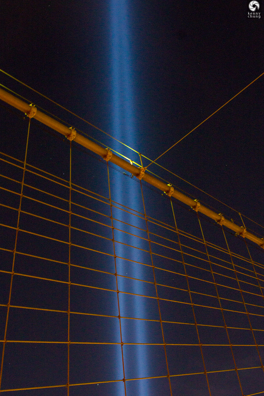 Tribute in Light 9/11 Memorial from the Brooklyn Bridge