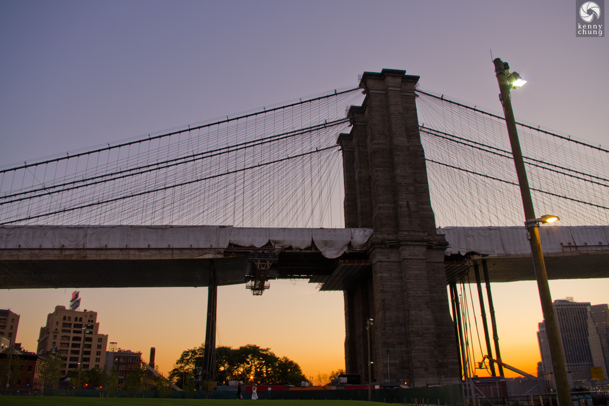 Brooklyn Bridge at sunset
