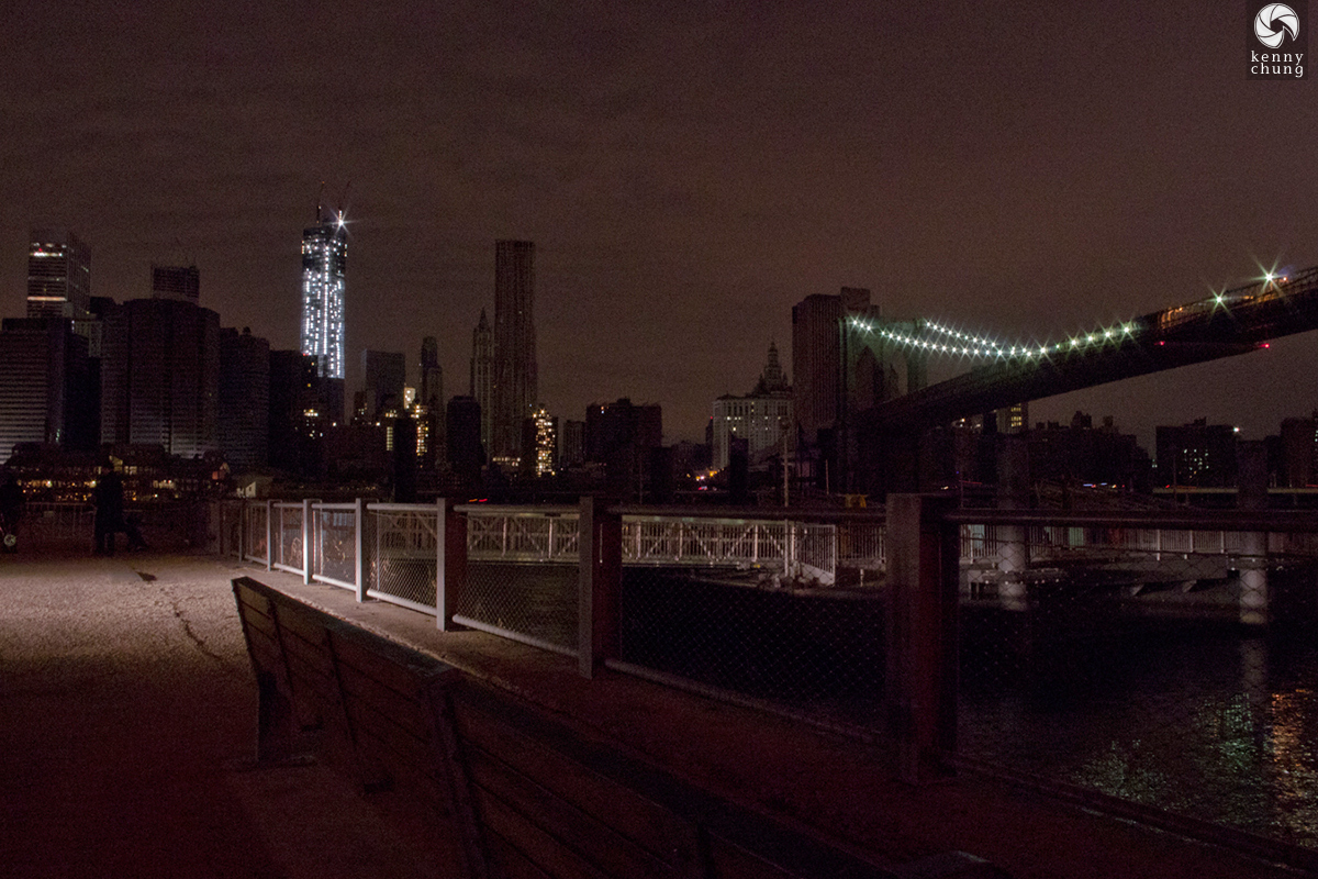 Brooklyn Bridge Park during Sandy blackout