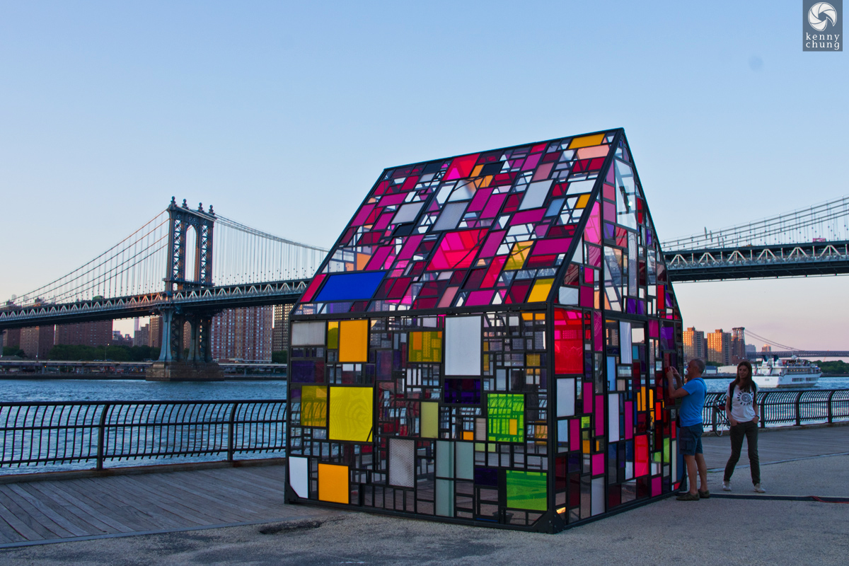 Tom Fruin's Stained Glass House at Brooklyn Bridge Park